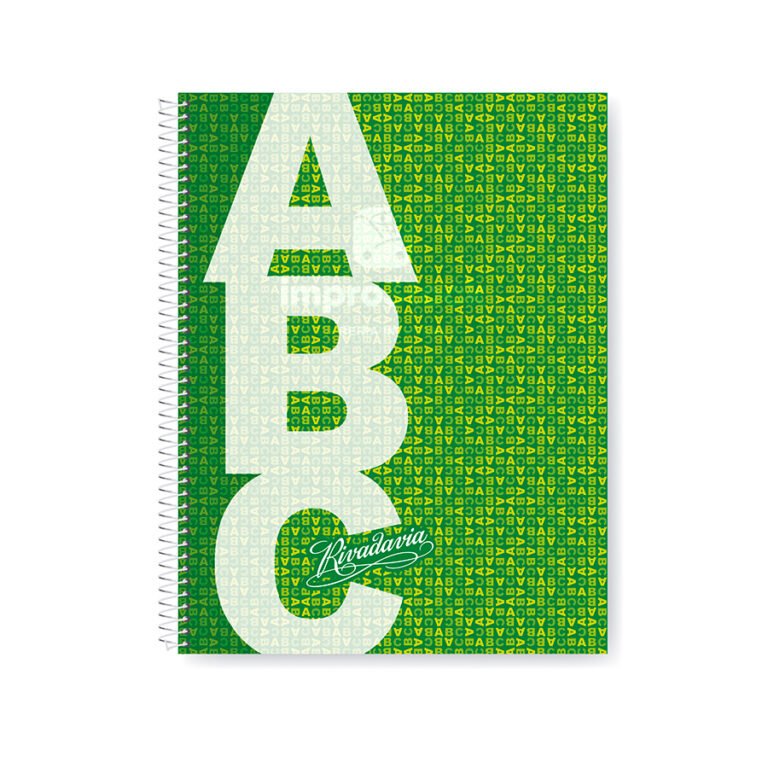 Cuaderno Escolar Abc Espiralado Rayado Rivadavia Estrada