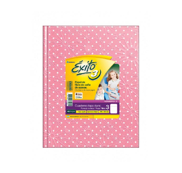 Cuaderno Exito N Escolar Lunares Rayado X Hjs Rosa Improstock