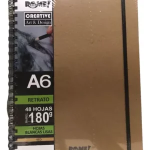 Cuaderno A6 Retrato 180 Grs X 48 Hojas Blanco Liso (337223)