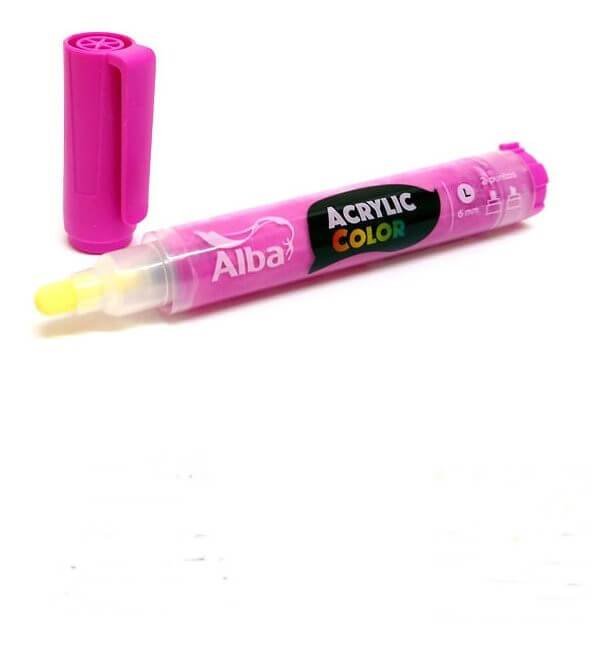 rosachicle Marcador Acrílico Rosa Chicle Punta 6MM Alba (322336) - Imagen 1