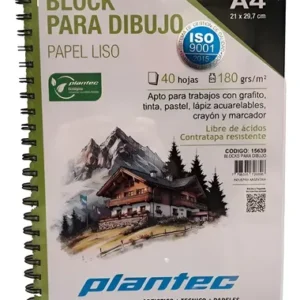 Block A4 180 Grs x 40 Hojas Plantec (337762)