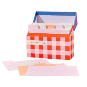 Fichero 13x16x5cm Con Fichas De Colores Color Block FW (340402)