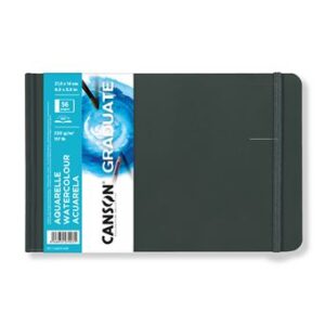 Cuaderno Para Acuarela 14x21,6cm x56hj 250gr Graduate Aquarelle Canson (340634)