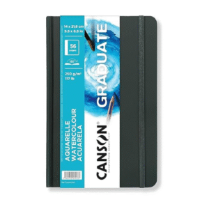 Cuaderno Para Acuarela 14x21,6cm x56hj 250gr Graduate Aquarelle Canson (340634)