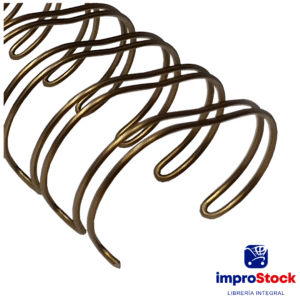 Espiral A4 Doble Alambre X100u 11,1mm Oro Ibi-Craft (341731)