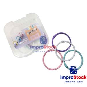 Aros Metalicos 4 Colores Pasteles 44mm Ibi-Craft  (342083)
