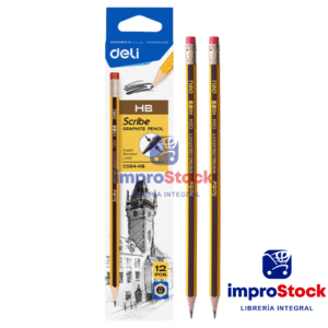 Lapiz De Grafito X12 HB Scribe Deli (333639)