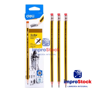 Lapiz De Grafito Scribe 2B X12 Deli (333627)