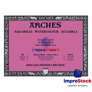Block Arches 300g Grano Satinado Hot Pressed 20hj 26 X 36cm100% algodon Canson (327694)