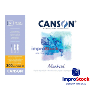 Block Montval 300gr 12h 18X25 Papel Para Acuarela Canson (68680)