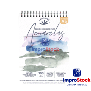 Block De Acuarela A5 X30hjs 300g Las Lupes (342183)