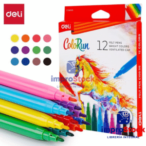 Marcador X12 Colores ColoRun Deli (337085)