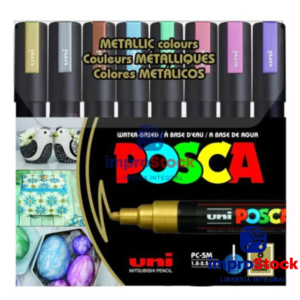 Marcador PC 5m Metalizado Color X8 Uni Posca (335414)