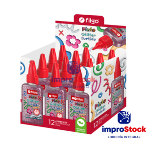 Adhesivo Glitter X25ml Rosa Filgo (342569)