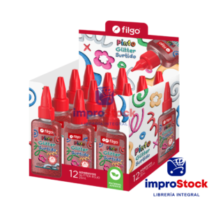 Adhesivo Glitter X25ml Rojo Filgo (342571)