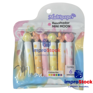 Resaltador Mini Moon Fluo X6 Multipaper (342586)