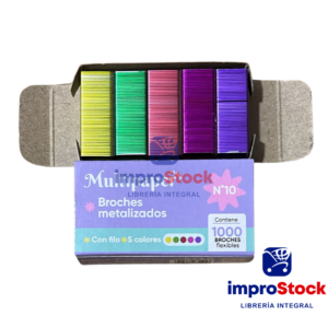Broche Para Abrochadora N10 De Colores Multipaper (342580)