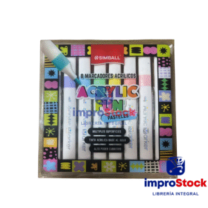 Marcadores acrilicos X8 pasteles Simball (342335)