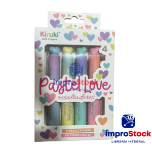 Resaltador Pastel Love X4 Kiruki (342528)