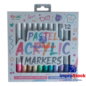 Marcador Acrilico Pastel X12 Kiruki (341125)