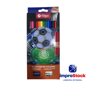 Lapices De ColoresX12 Futbol Sac/Gom Filgo (338795)
