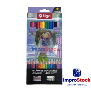 Lapices De ColoresX12 GirlySac/Gom Filgo (342327)