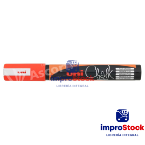 Marcador Chalk 5-M Naranja Fluo Uni (53675)