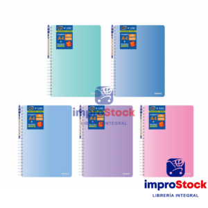 Cuaderno C/Espiral T/Plastica Perlado 80hj + Lapicera Rideo (343126)