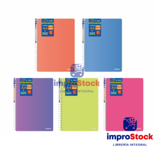Cuaderno C/Espiral T/Plastica Neon 80hj + Lapicera Rideo (343127)