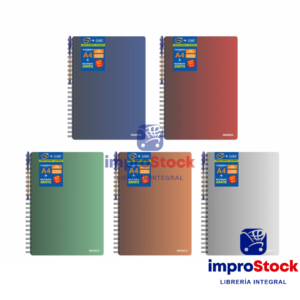 Cuaderno C/Espiral T/Plastica Perlado 80hj + Lapicera Rideo (343123)