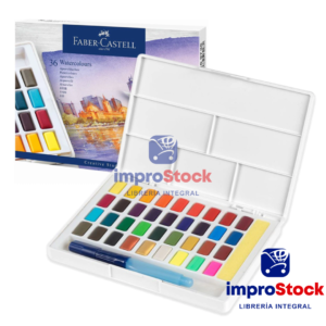 Acuarela X36 Estuche + Pincel Faber Castell (343206)