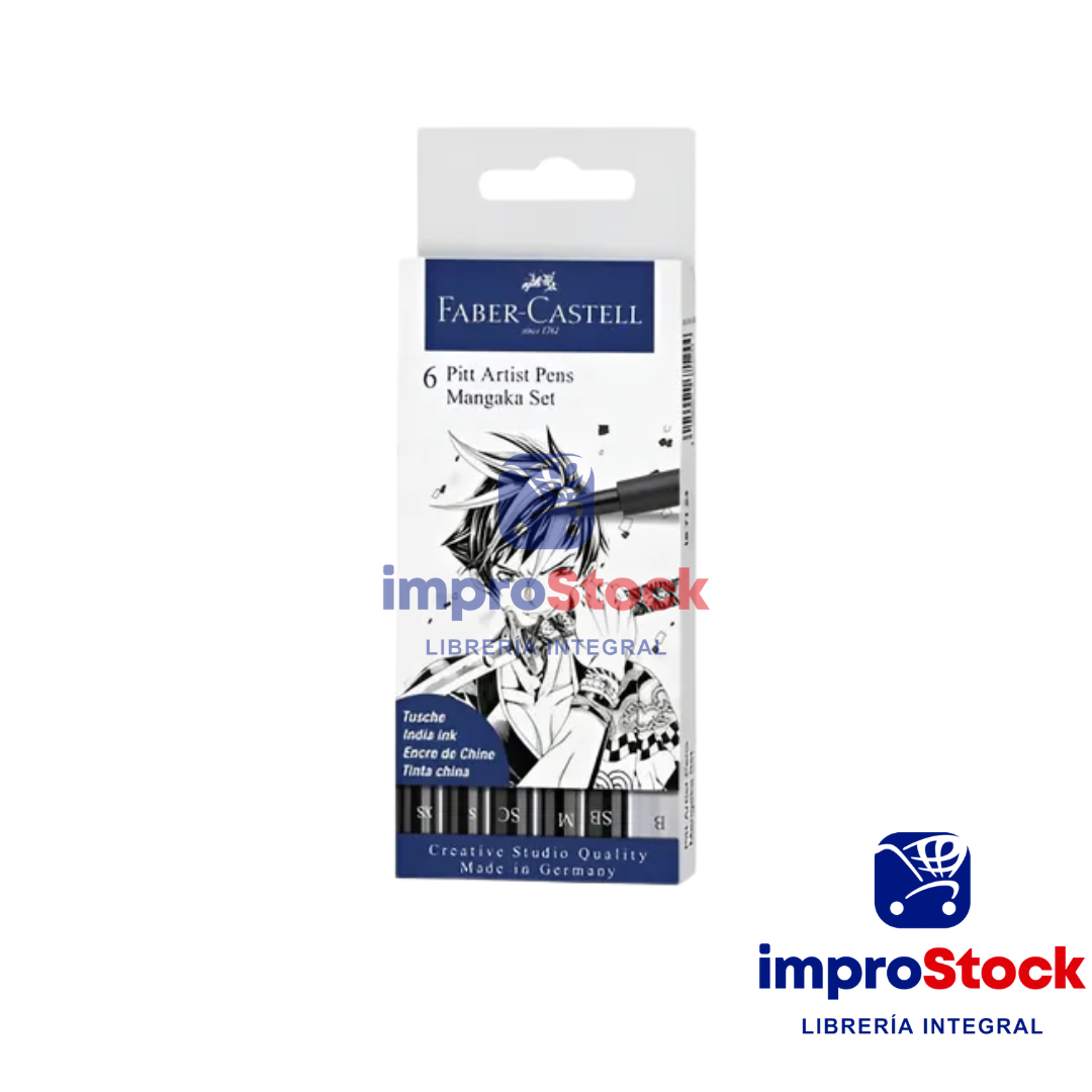FOTO WEB - 2026-03-18T131311.204 Set Marcadores Pitt Artist Pens Mangaka x 6 Faber Castell (329013) - Imagen 1