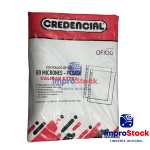 Folio Oficio x100 Extra Resistente Credencial (343298)