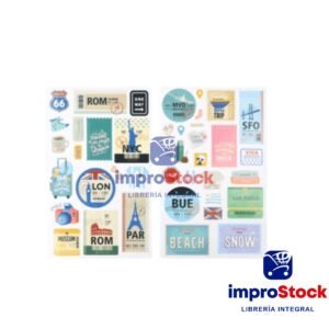 Sticker Papel 2 VellumDiseños Travel Ibi-Craft (338284)