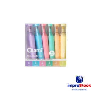 Resaltador En Set X6 Pastel MRE310 Olami (343817)