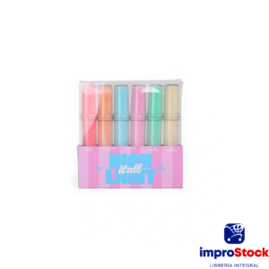 Resaltadores Con Brillo x6 Pink Chimola (344271)