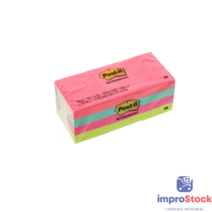 Notas Ahdesivas 38x50 x12 Fluo Post it (326312)